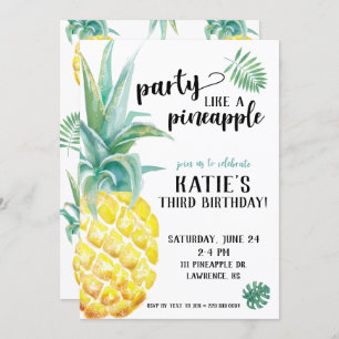 Invitation La partie d'aquarelle aiment un anniversaire