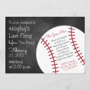 Invitation La partie de Bachelorette de base-ball invitent la