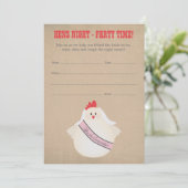 Invitation La partie de Bachelorette de nuit de poules (Debout devant)