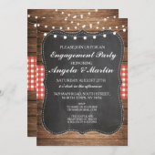 Invitation La partie de fiançailles allume l'invitation en (Devant / Derrière)