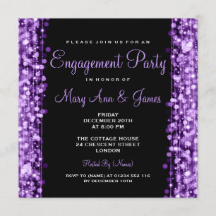 Invitation La partie de fiançailles de mariage miroite