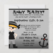 Invitation La partie de garçon de pirates aiment des (Dos)