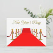 Invitation La partie de nouvelle année de tapis rouge (Debout devant)