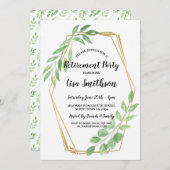 Invitation La partie de retraite part de l'invitation d'été (Devant / Derrière)