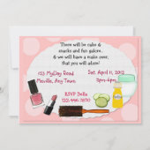 Invitation La partie de Spa-tacular badine l'invitation (Dos)