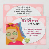 Invitation La partie de Spa-tacular badine l'invitation (Devant / Derrière)