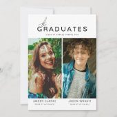 Invitation la partie des diplômés, 2 Photo Joint Graduation (Devant)