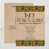 Invitation La partie tribale de safari invitent la COUTUME de (Devant / Derrière)