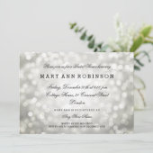 Invitation La Parties scintillant d'argent illumine l'élégant (Debout devant)