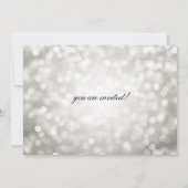 Invitation La Parties scintillant d'argent illumine l'élégant (Dos)