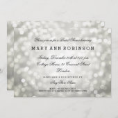 Invitation La Parties scintillant d'argent illumine l'élégant (Devant / Derrière)