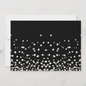 Invitation La Parties scintillant D'Argent Noir Sera-T-Elle M (Dos)