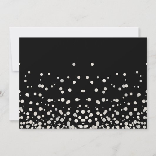 Invitation La Parties scintillant D'Argent Noir Sera-T-Elle M (Dos)