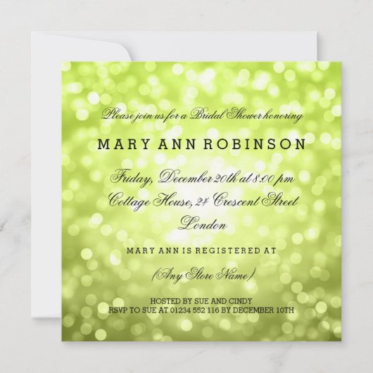 Invitation La Parties scintillant de Chartreuse éclaire l'élé (Devant)