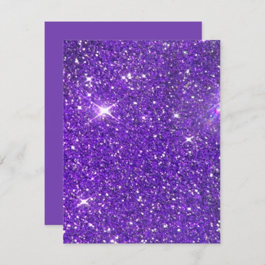 Invitation La Parties scintillant de Sparkling mauve branchée (Devant / Derrière)