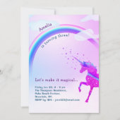 Invitation La Parties scintillant d'Iridescente Arc-en-ciel d (Devant)