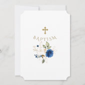 Invitation La Parties scintillant Floral Gold de la Marine de (Dos)