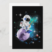 Invitation La Pêche Des Astronautes Dans L'Espace Galaxique (Devant / Derrière)