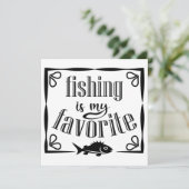 Invitation La pêche est ma citation préférée (Debout devant)