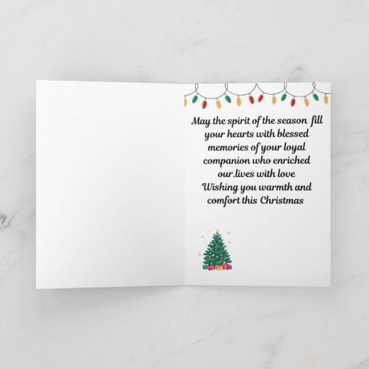 Invitation La perte d'un animal à Noël (Intérieur)