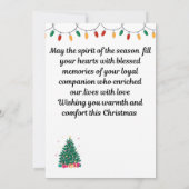 Invitation La perte d'un chien à Noël (Dos)