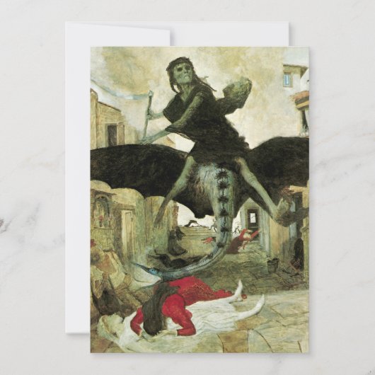 Invitation La Peste par Arnold Böcklin, Soirée d'Halloween (Devant)