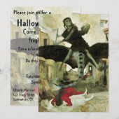 Invitation La Peste par Arnold Böcklin, Soirée d'Halloween (Devant / Derrière)
