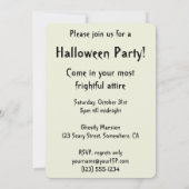 Invitation La Peste par Arnold Böcklin, Soirée d'Halloween (Dos)