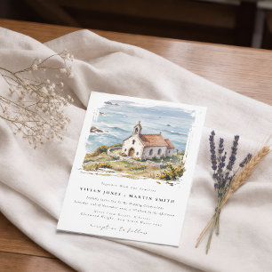Invitation La petite chapelle au bord de la mer Mariage