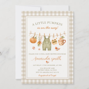 Invitation La petite citrouille arrive Baby Shower