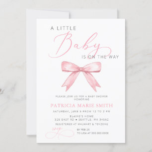 Invitation La Petite Coquette Est Sur Le Chemin Baby shower R