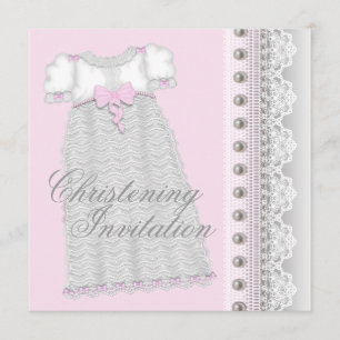 Invitation La petite fille de Silver Pearls Gown