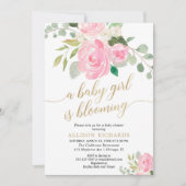 Invitation La petite fille du printemps est en train de fleur (Devant)