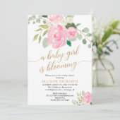 Invitation La petite fille du printemps est en train de fleur (Debout devant)