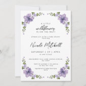 Invitation La petite fleur sauvage est en route Baby Shower (Devant)