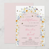 Invitation La petite Fleur sauvage est sur son chemin Baby sh (Devant / Derrière)