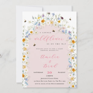 Invitation La petite Fleur sauvage est sur son chemin Baby sh