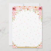 Invitation La Petite Miss Florale Rose 1er Anniversaire (Dos)