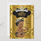 Invitation La petite princesse est en chemin Baby shower ethn (Devant)