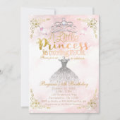 Invitation La petite princesse quatre ans fête d'anniversaire (Devant)