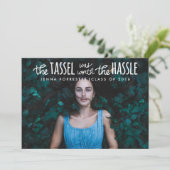 Invitation La Photo De Graduate Tassel Vaut Le Script Hassle (Debout devant)