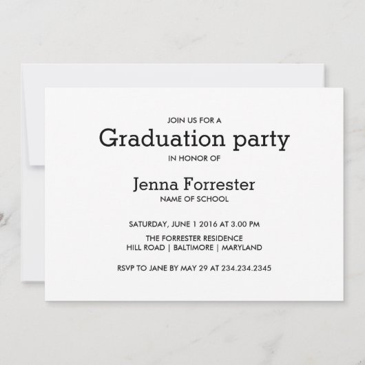 Invitation La Photo De Graduate Tassel Vaut Le Script Hassle (Dos)