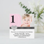 Invitation La photo de Pink Black Girl (Debout devant)