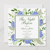 Invitation La Photo d'Hortensia Bleu de la Nuit Précédente (Devant)