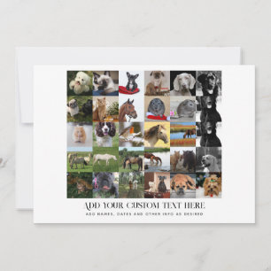 INVITATION LA PHOTO DONNE À MOM DAD GRANDPA GRANDMA PETS AMIS