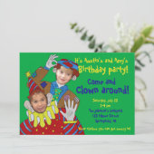 Invitation La photo fait face à la fête d'anniversaire de (Debout devant)