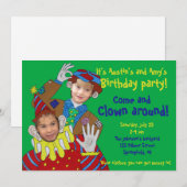 Invitation La photo fait face à la fête d'anniversaire de (Devant / Derrière)