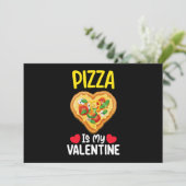 Invitation La Pizza Est Mon Saint Valentin Amoureux De La Nou (Debout devant)