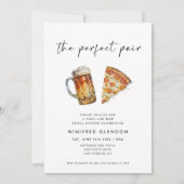 Invitation La Pizza et la Fête des mariées de bière parfaits (Devant)