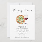 Invitation La Pizza et la Fête des mariées de vin parfaits (Devant)